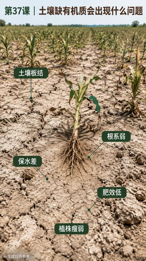 第37课 | 土壤缺有机质会出现什么问题（Ai生成仅供参考）｜华昇金玛植保系统课技术图