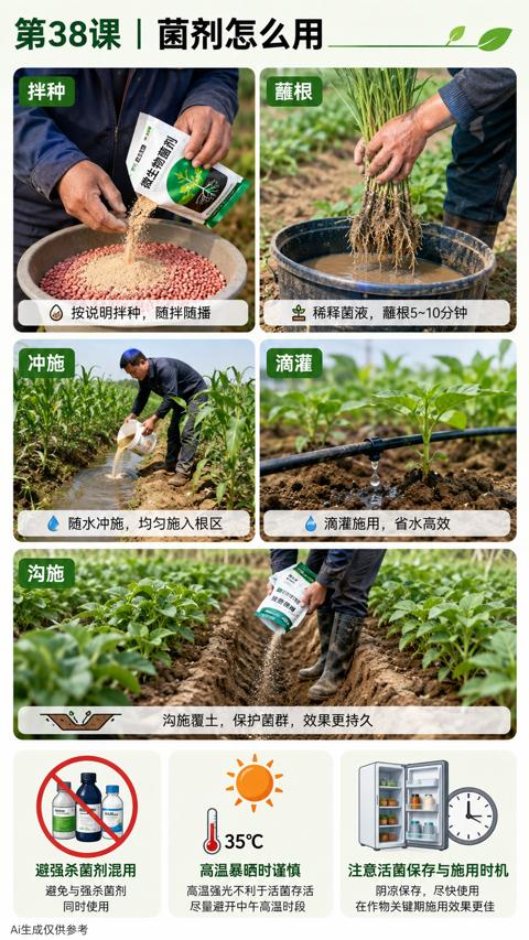 第38课 | 菌剂怎么用（沟施覆土，保护菌群，效果更持久）｜华昇金玛植保系统课技术图