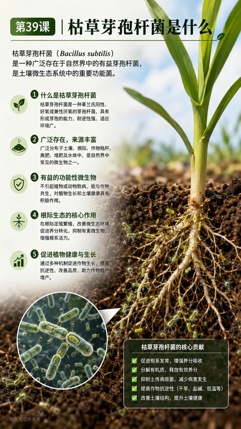 枯草芽孢杆菌是什么（是一种广泛存在于自然界中的有益芽孢杆菌）｜华昇金玛植保系统课技术图