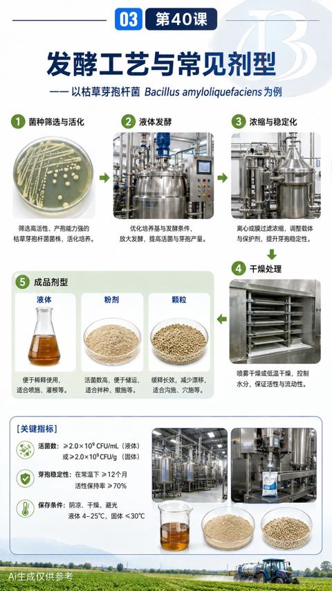 发酵工艺与常见剂型（放大发酵，提高活菌与芽孢产量）｜华昇金玛植保系统课技术图