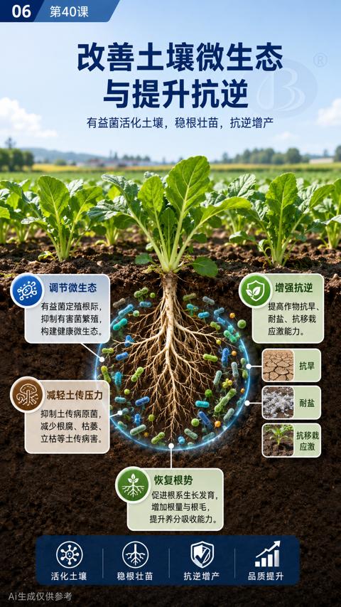 与提升抗逆（有益菌活化土壤，稳根壮苗，抗逆增产）｜华昇金玛植保系统课技术图