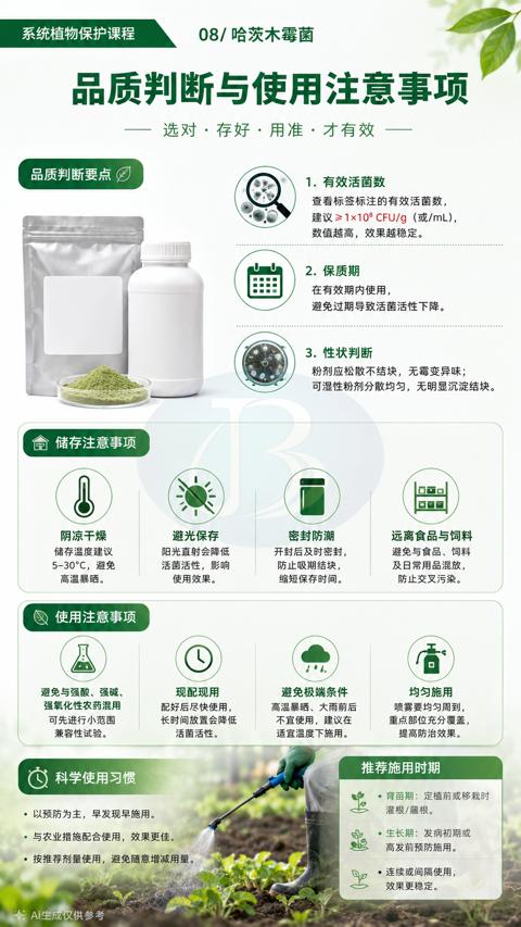 品质判断与使用注意事项（可湿性粉剂分散均匀，无明显沉淀结块）｜华昇金玛植保系统课技术图