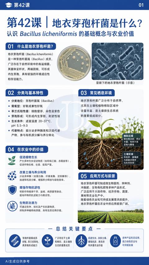 第42课| 地衣芽孢杆菌是什么（加速有机质分解，增强养分释放与吸收效率）｜华昇金玛植保系统课技术图