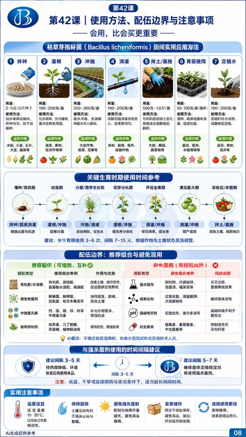 第42课|使用方法、配伍边界与注意事项｜华昇金玛植保系统课技术图
