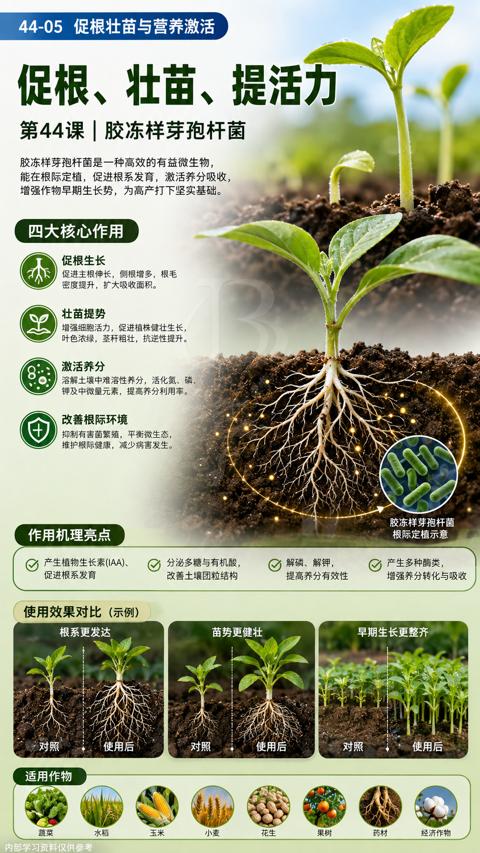促根、壮苗、提活力（能在根际定植，促进根系发育，激活养分吸收）｜华昇金玛植保系统课技术图