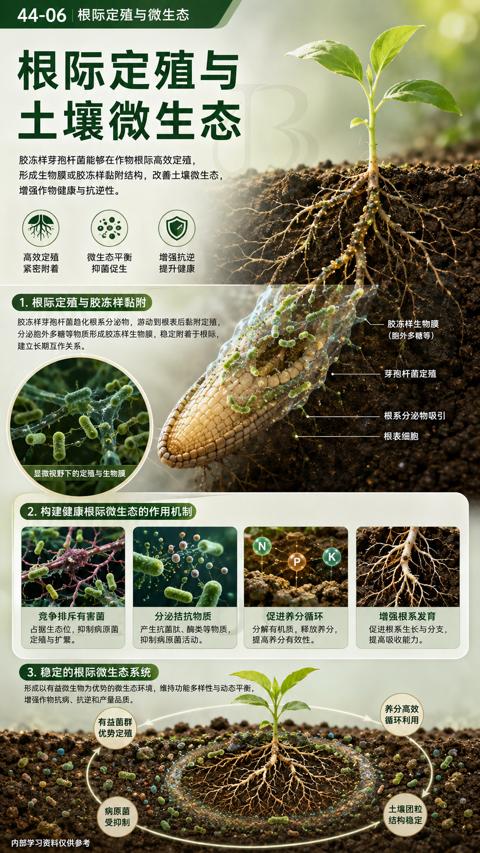 根际定殖与（形成以有益微生物为优势的微生态环境，维持功能多样性与动态平衡）｜华昇金玛植保系统课技术图