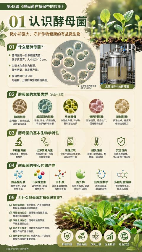 01认识酵母菌（微小却强大，守护作物健康的有益微生物）｜华昇金玛植保系统课技术图