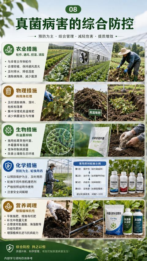 真菌病害的综合防控（多措并举，科学管理，有效控制真菌病害发生）｜华昇金玛植保系统课技术图
