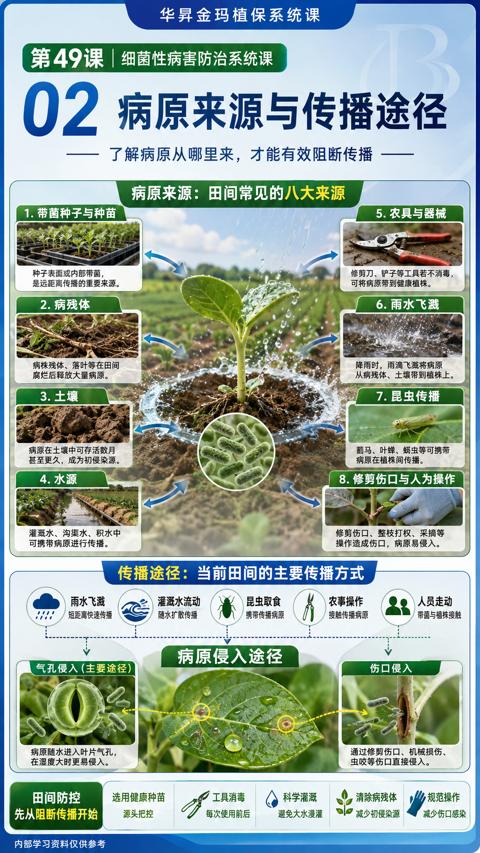 02 病原来源与传播途径｜华昇金玛植保系统课技术图