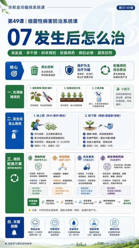 07 发生后怎么治（注意）｜华昇金玛植保系统课技术图