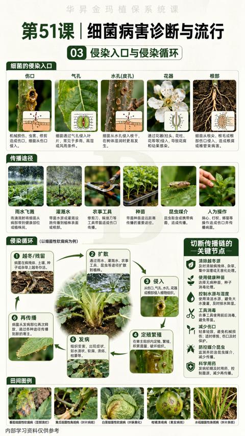 第51课|细菌病害诊断与流行｜华昇金玛植保系统课技术图