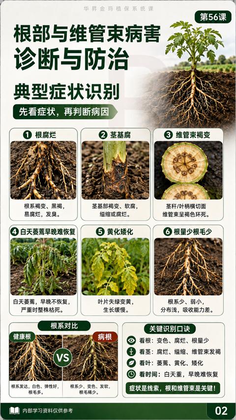 诊断与防治（看茎）｜华昇金玛植保系统课技术图