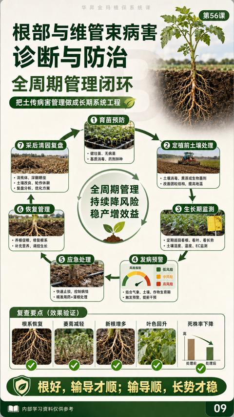 诊断与防治（把土传病害管理做成长期系统工程）｜华昇金玛植保系统课技术图