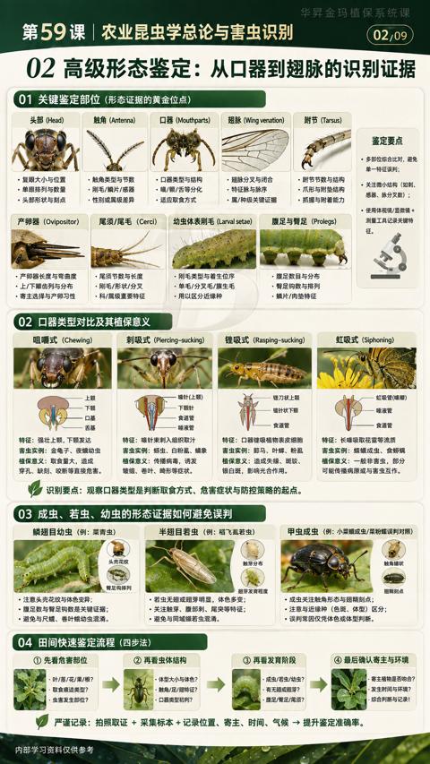 第59课 |农业昆虫学总论与害虫识别（识别要点）｜华昇金玛植保系统课技术图