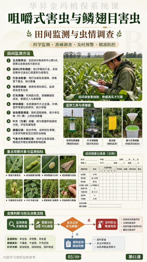 咀嚼式害虫与鳞翅目害虫（科学决策）｜华昇金玛植保系统课技术图