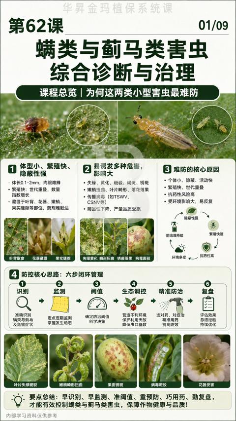 螨类与蓟马类害虫（要点总结）｜华昇金玛植保系统课技术图