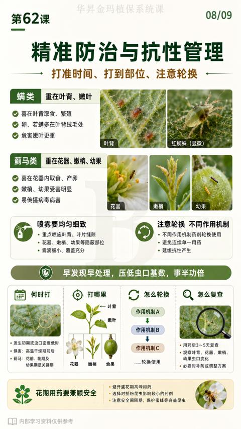 精准防治与抗性管理（早发现早处理，压低虫口基数，事半功倍）｜华昇金玛植保系统课技术图