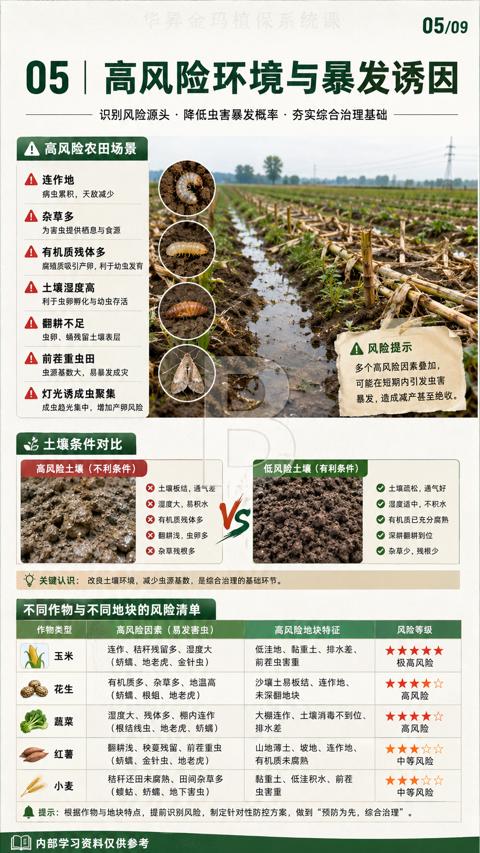 05 高风险环境与暴发诱因（不同作物与不同地块的风险清单）｜华昇金玛植保系统课技术图