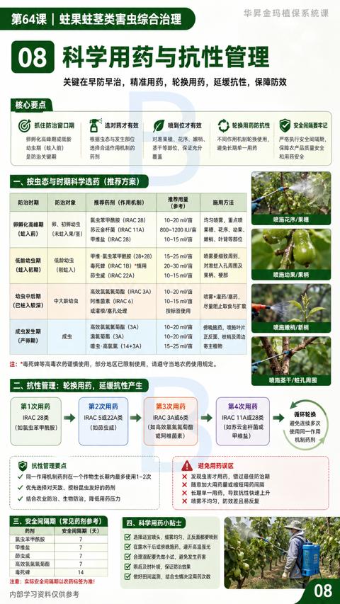 科学用药与抗性管理（注）｜华昇金玛植保系统课技术图