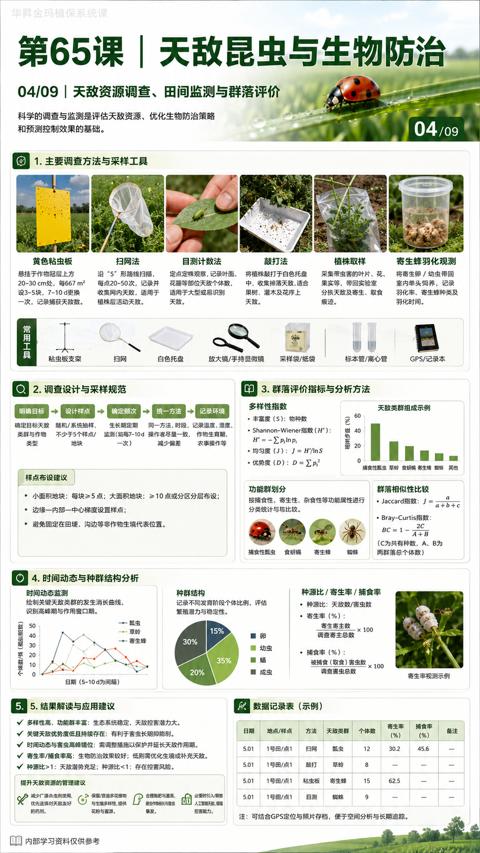 第65课 | 天敌昆虫与生物防治（注）｜华昇金玛植保系统课技术图