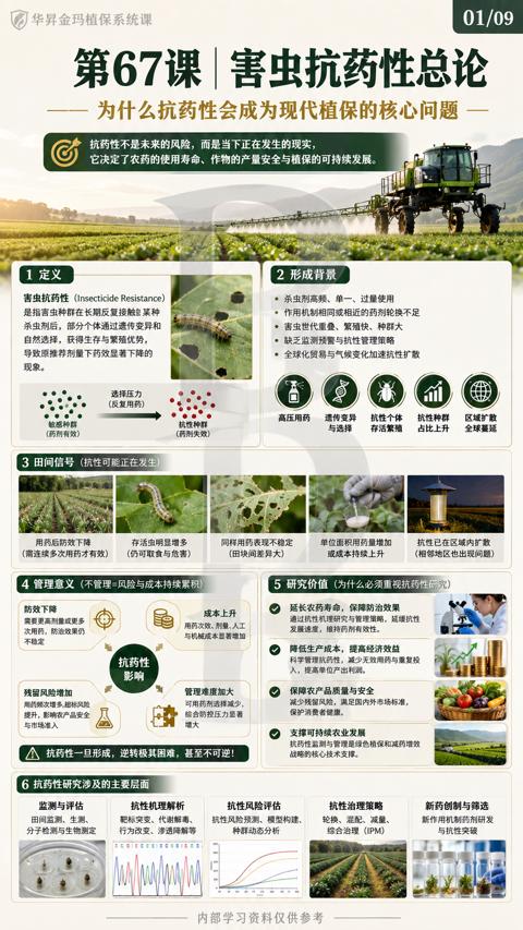 第67课|害虫抗药性总论（它决定了农药的使用寿命、作物的产量安全与植保的可持续发展）｜华昇金玛植保系统课技术图