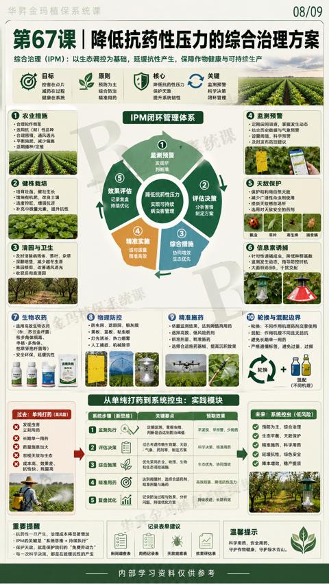 野课（从单纯打药到系统控虫）｜华昇金玛植保系统课技术图
