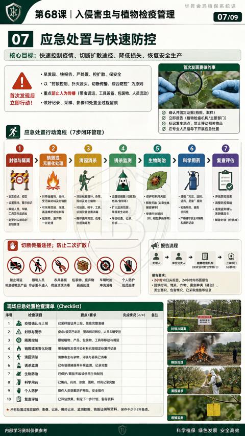 应急处置与快速防控（核心目标）｜华昇金玛植保系统课技术图