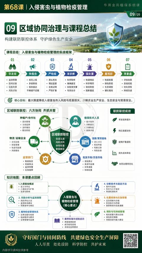 区域协同治理与课程总结（核心目标）｜华昇金玛植保系统课技术图