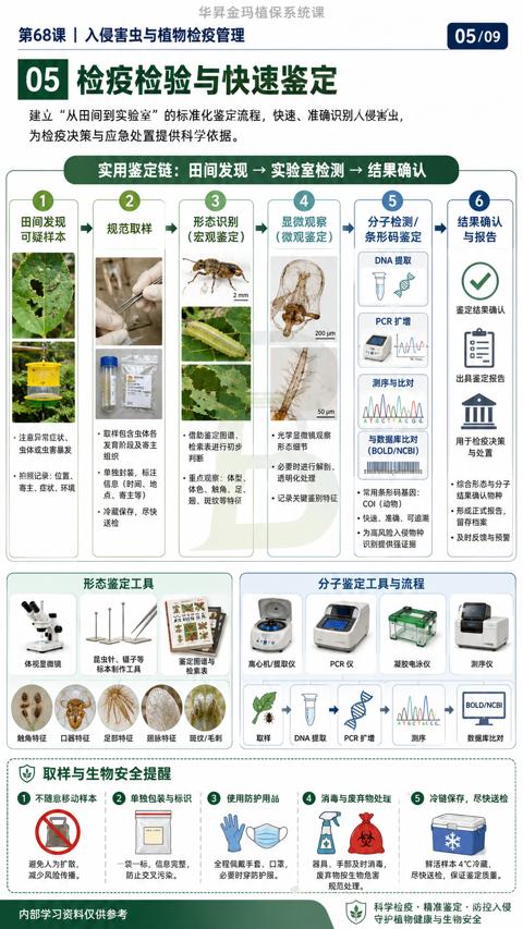 检疫检验与快速鉴定（为检疫决策与应急处置提供科学依据）｜华昇金玛植保系统课技术图
