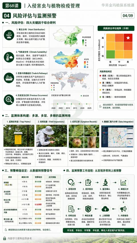入侵害虫与植物检疫管理（利用生态位模型（如CLIMEX）｜华昇金玛植保系统课技术图