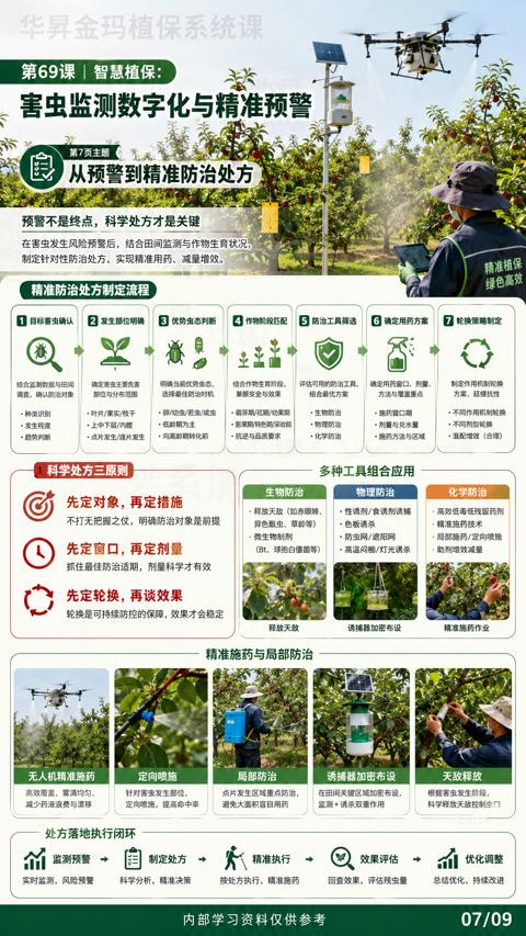 害虫监测数字化与精准预警（制定针对性防治处方，实现精准用药、减量增效）｜华昇金玛植保系统课技术图