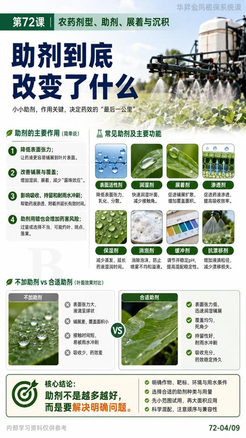 改变了什么（小小助剂，作用关键，决定药效的“最后一公里）｜华昇金玛植保系统课技术图