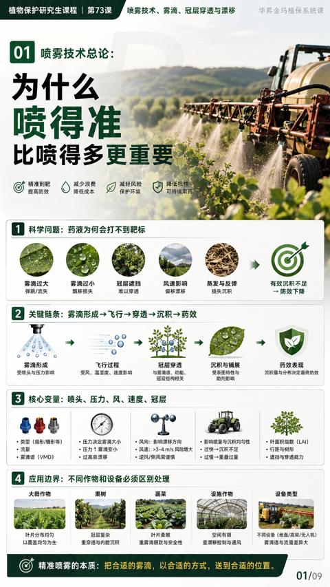 喷得准（精准喷雾的本质）｜华昇金玛植保系统课技术图