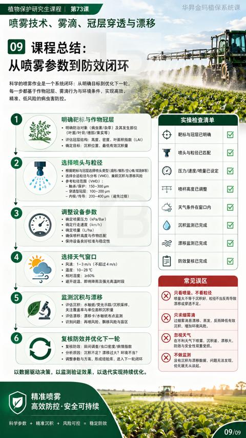 课程总结（科学的喷雾作业是一个系统闭环）｜华昇金玛植保系统课技术图