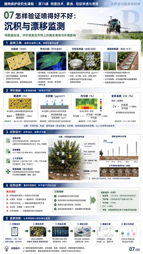沉积与漂移监测（注意）｜华昇金玛植保系统课技术图