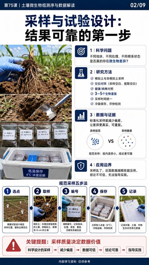 采样与试验设计（不同地块、不同处理、不同根系状态）｜华昇金玛植保系统课技术图