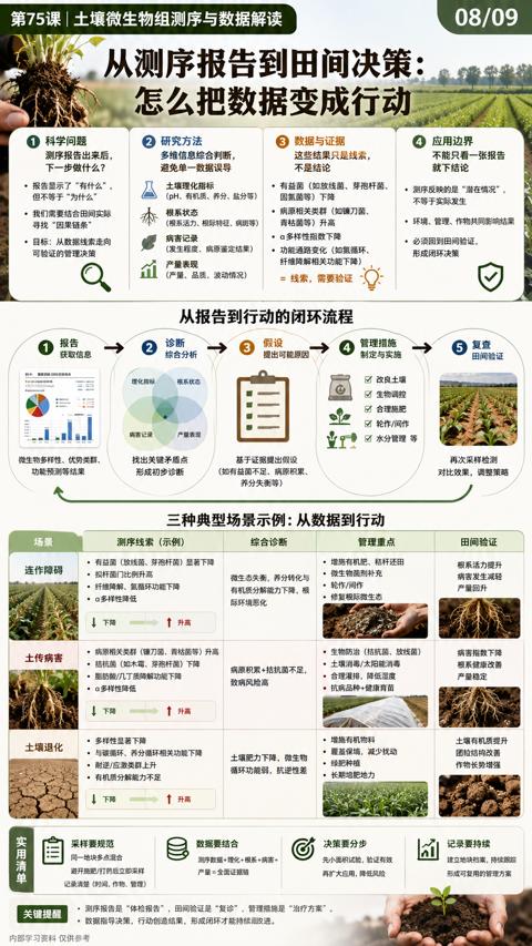 从测序报告到田间决策（第75课|土壤微生物组测序与数据解读）｜华昇金玛植保系统课技术图