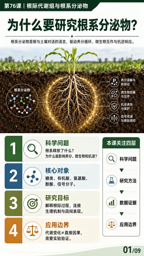 为什么要研究根系分泌物（根系分泌物是根与土壤对话的语言，驱动养分循环、微生物互作与抗逆响应）｜华昇金玛植保系统课技术图