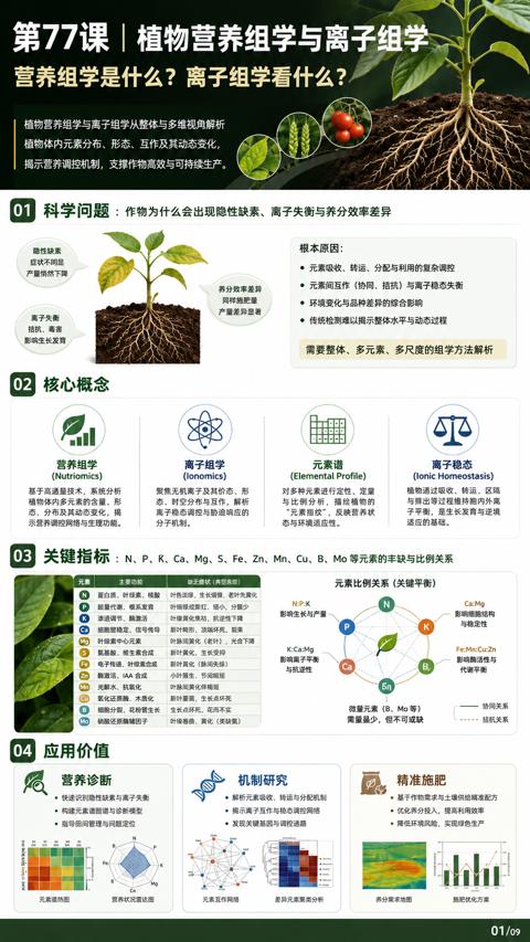 第77课|植物营养组学与离子组学（科学问题）｜华昇金玛植保系统课技术图