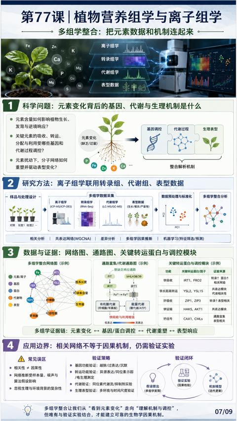 第77课| 植物营养组学与离子组学（但唯有与验证实验结合，才能建立可靠的生物学因果机制）｜华昇金玛植保系统课技术图