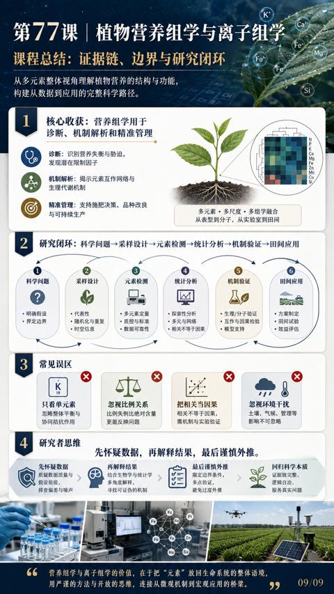 第77课 | 植物营养组学与离子组学（用严谨的方法与开放的思维，连接从微观机制到宏观应用的桥梁）｜华昇金玛植保系统课技术图