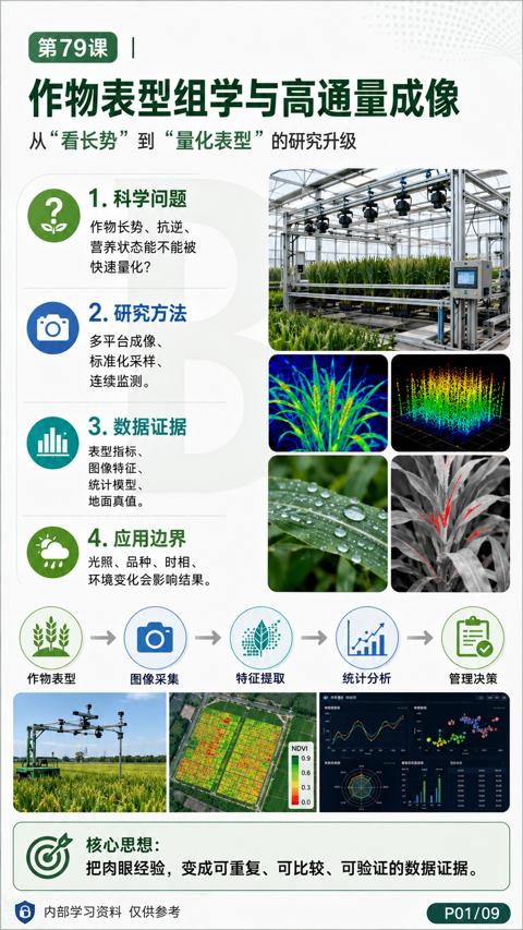 作物表型组学与高通量成像（把肉眼经验，变成可重复、可比较、可验证的数据证据）｜华昇金玛植保系统课技术图