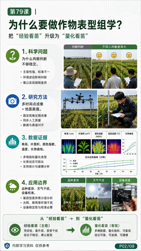 为什么要做作物表型组学（多维数据、量化指标、可复现）｜华昇金玛植保系统课技术图