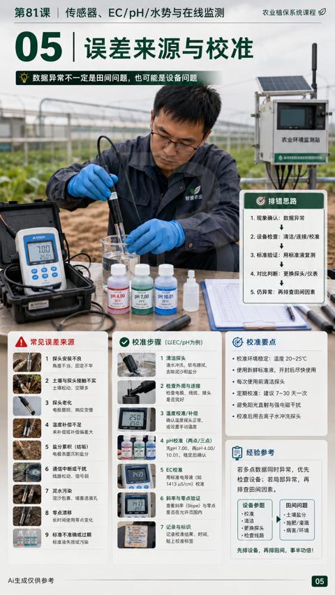 05|误差来源与校准（数据异常不一定是田间问题，也可能是设备问题）｜华昇金玛植保系统课技术图