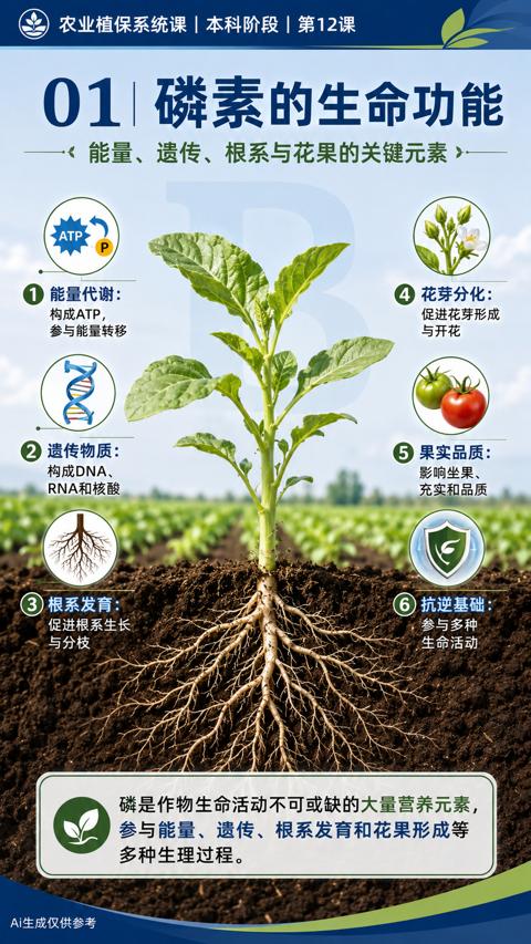 01|磷素的生命功能（磷是作物生命活动不可或缺的大量营养元素）｜华昇金玛植保系统课技术图