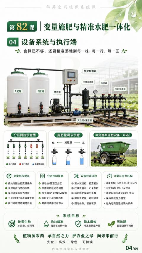 变量施肥与精准水肥一体化｜华昇金玛植保系统课技术图