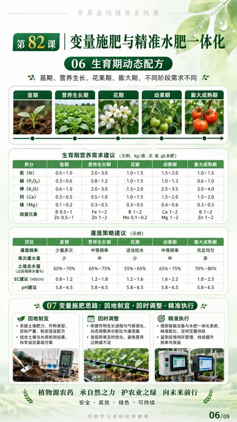 变量施肥与精准水肥一体化（依据作物生长进程与气候变化）｜华昇金玛植保系统课技术图