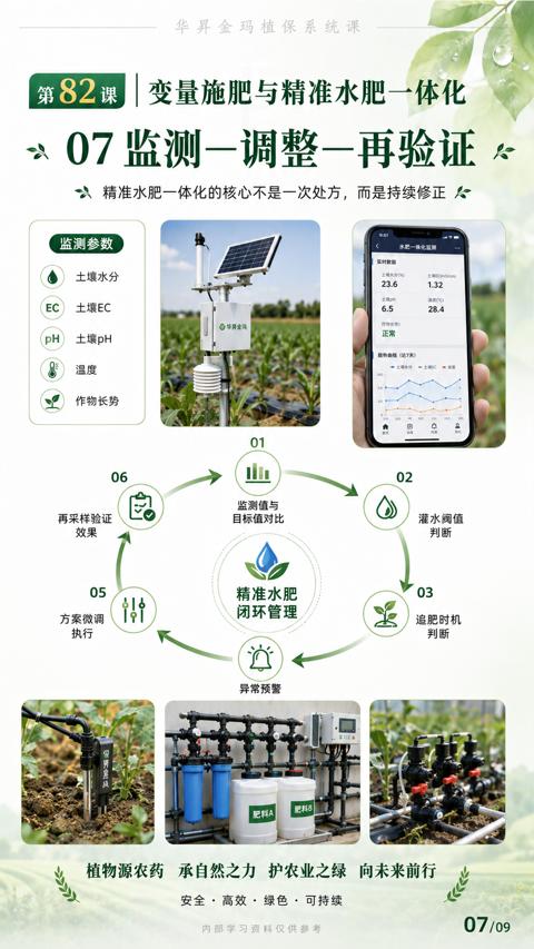 07监测一调整一再验证（变量施肥与精准水肥一体化）｜华昇金玛植保系统课技术图