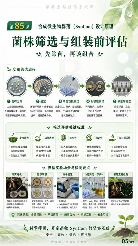 菌株筛选与组装前评估｜华昇金玛植保系统课技术图
