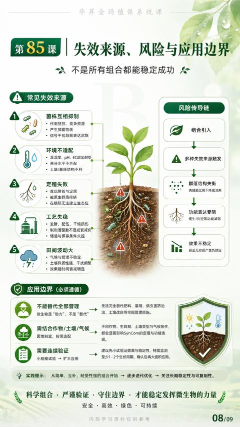 失效来源、风险与应用边界（不同作物、生育期、土壤类型与气候条件）｜华昇金玛植保系统课技术图